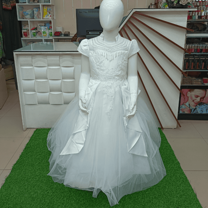 Premium White and Cream Party Frock