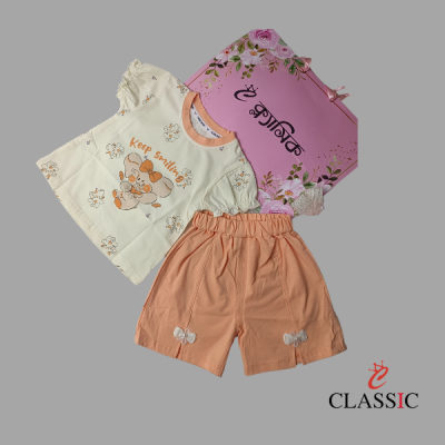 Adorable Printed Design Baby Set for Girl's