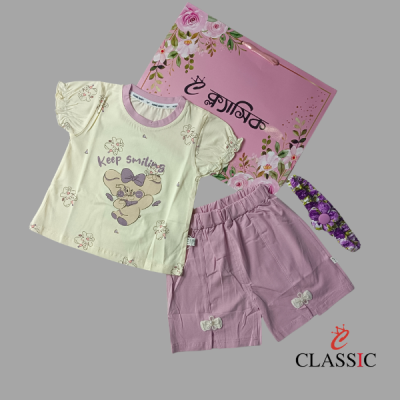 Adorable Printed Design Baby Set for Girl's