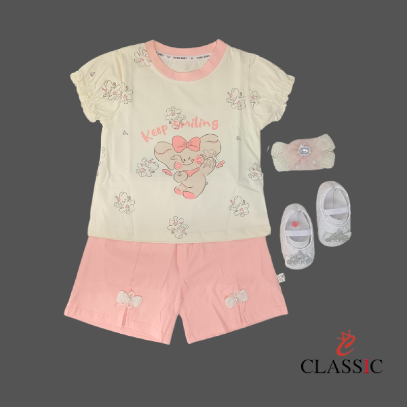 Adorable Printed Design Baby Set for Girl's