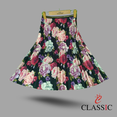 Elegant Multi-Color Printed Ladies Skirt