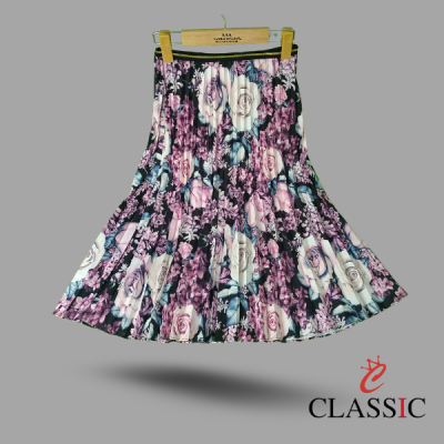 Elegant Multi-Color Printed Ladies Skirt