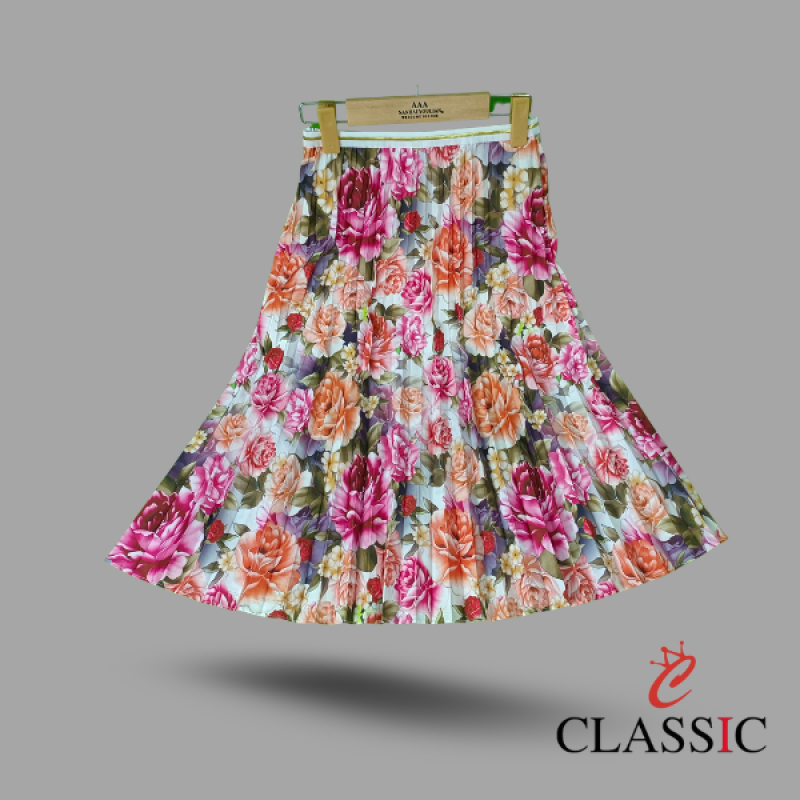 Elegant Multi-Color Printed Ladies Skirt