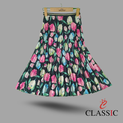 Elegant Multi-Color Printed Ladies Skirt